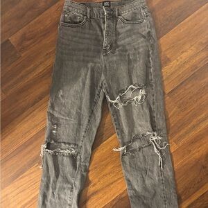 urban outfitters black/gray ripped jeans